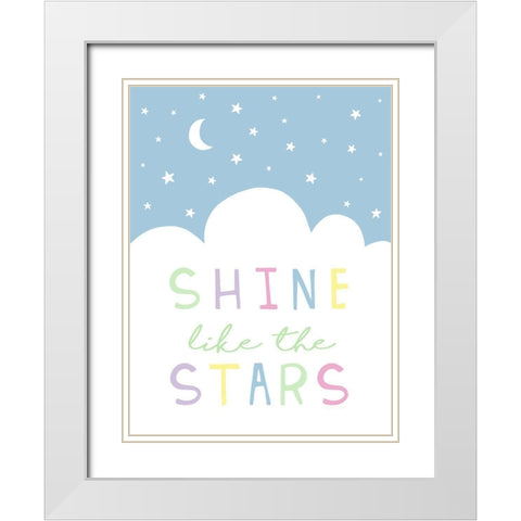 Shine White Modern Wood Framed Art Print with Double Matting by Tyndall, Elizabeth