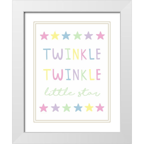 Little Star White Modern Wood Framed Art Print with Double Matting by Tyndall, Elizabeth