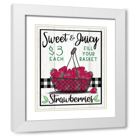 Sweet and Juicy White Modern Wood Framed Art Print with Double Matting by Tyndall, Elizabeth