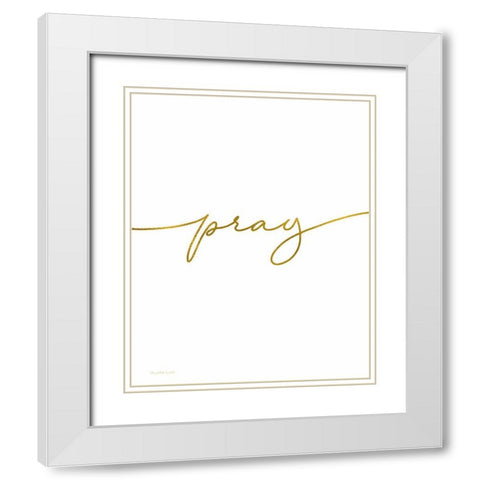 Pray White Modern Wood Framed Art Print with Double Matting by Tyndall, Elizabeth