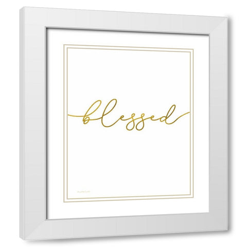 Blessed White Modern Wood Framed Art Print with Double Matting by Tyndall, Elizabeth