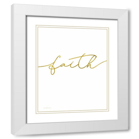 Faith White Modern Wood Framed Art Print with Double Matting by Tyndall, Elizabeth