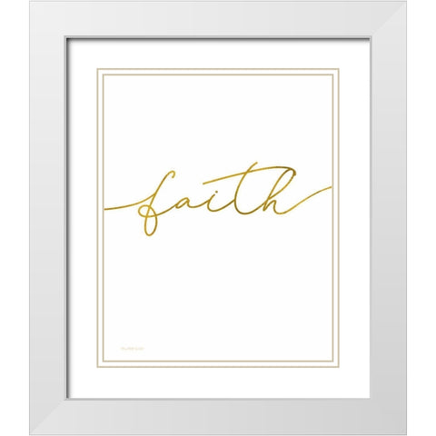 Faith White Modern Wood Framed Art Print with Double Matting by Tyndall, Elizabeth