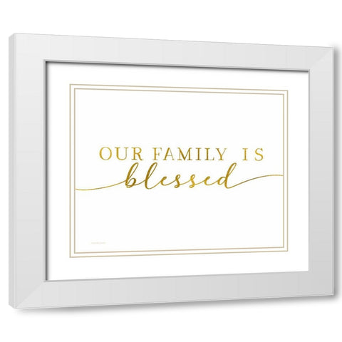 Blessed Family White Modern Wood Framed Art Print with Double Matting by Tyndall, Elizabeth