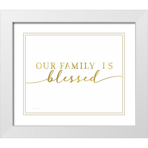 Blessed Family White Modern Wood Framed Art Print with Double Matting by Tyndall, Elizabeth