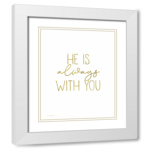 Always With You White Modern Wood Framed Art Print with Double Matting by Tyndall, Elizabeth