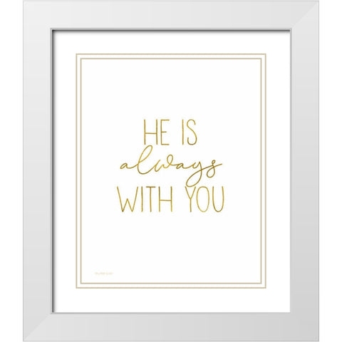 Always With You White Modern Wood Framed Art Print with Double Matting by Tyndall, Elizabeth