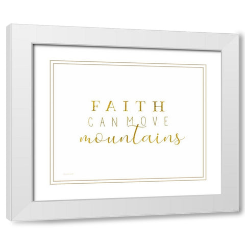 Move Mountains White Modern Wood Framed Art Print with Double Matting by Tyndall, Elizabeth