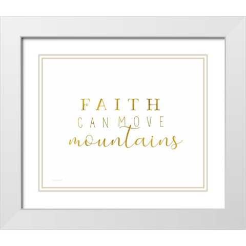 Move Mountains White Modern Wood Framed Art Print with Double Matting by Tyndall, Elizabeth