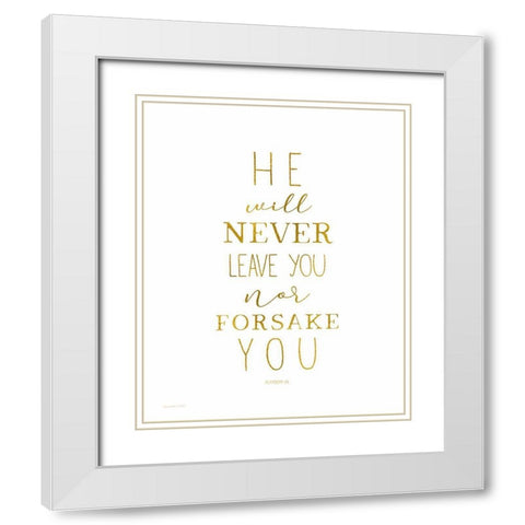 Forsake You White Modern Wood Framed Art Print with Double Matting by Tyndall, Elizabeth