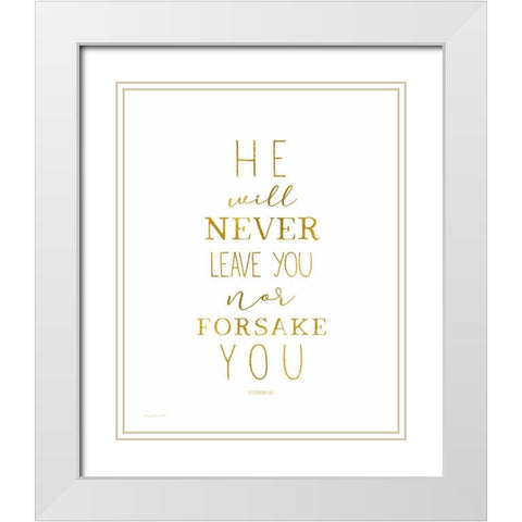 Forsake You White Modern Wood Framed Art Print with Double Matting by Tyndall, Elizabeth