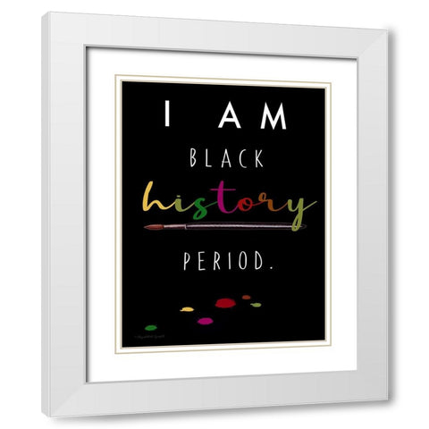 Black History White Modern Wood Framed Art Print with Double Matting by Tyndall, Elizabeth