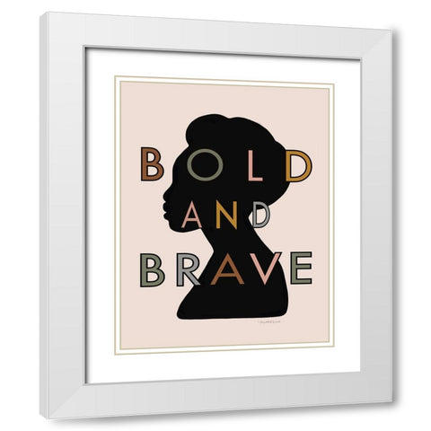 Bold and Brave White Modern Wood Framed Art Print with Double Matting by Tyndall, Elizabeth