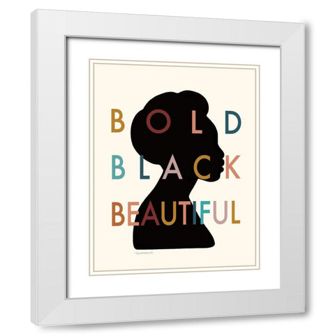Bold Black Beautiful White Modern Wood Framed Art Print with Double Matting by Tyndall, Elizabeth