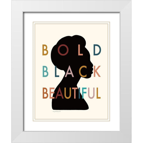 Bold Black Beautiful White Modern Wood Framed Art Print with Double Matting by Tyndall, Elizabeth