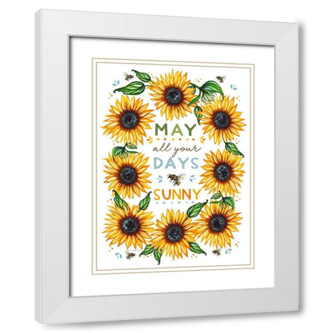 Sunny Days White Modern Wood Framed Art Print with Double Matting by Tyndall, Elizabeth
