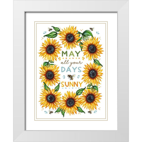 Sunny Days White Modern Wood Framed Art Print with Double Matting by Tyndall, Elizabeth