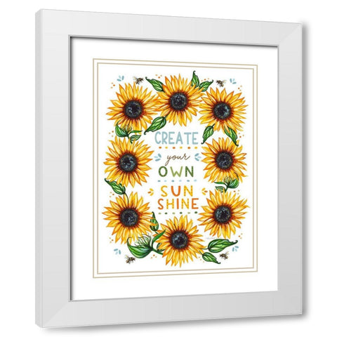 Sunshine White Modern Wood Framed Art Print with Double Matting by Tyndall, Elizabeth