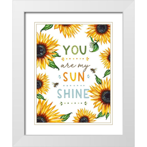 My Sunshine White Modern Wood Framed Art Print with Double Matting by Tyndall, Elizabeth