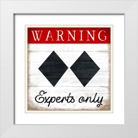 Experts Only White Modern Wood Framed Art Print with Double Matting by Tyndall, Elizabeth