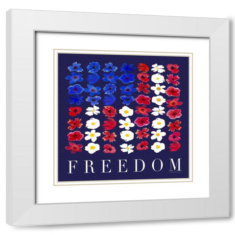 Freedom White Modern Wood Framed Art Print with Double Matting by Tyndall, Elizabeth