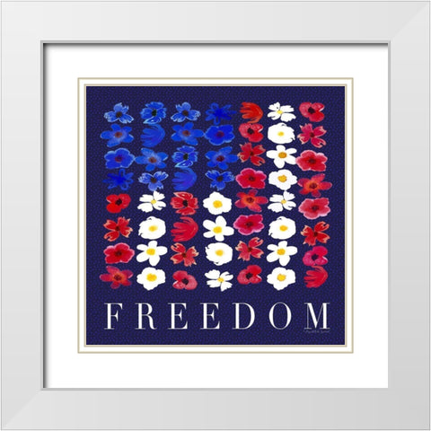 Freedom White Modern Wood Framed Art Print with Double Matting by Tyndall, Elizabeth