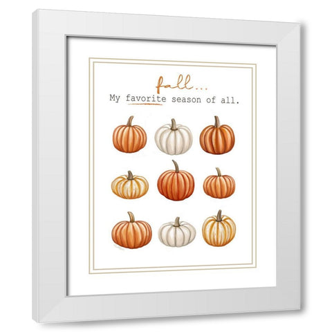 Fall Favorite White Modern Wood Framed Art Print with Double Matting by Tyndall, Elizabeth