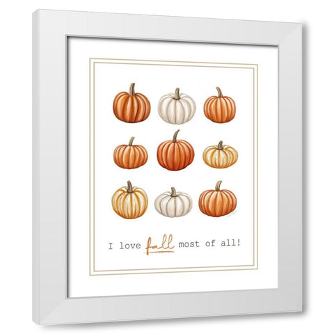 Fall Favorite II White Modern Wood Framed Art Print with Double Matting by Tyndall, Elizabeth