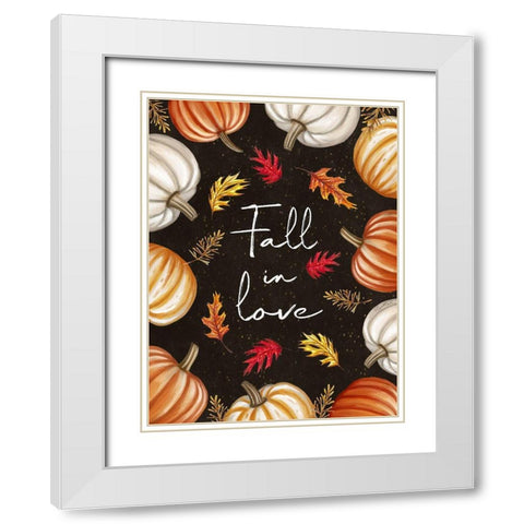 Fall in Love White Modern Wood Framed Art Print with Double Matting by Tyndall, Elizabeth