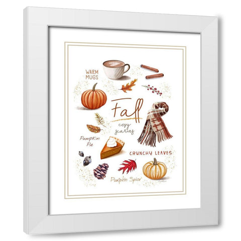 Fall White Modern Wood Framed Art Print with Double Matting by Tyndall, Elizabeth