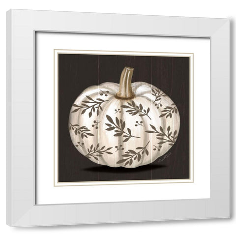 Pumpkin IV White Modern Wood Framed Art Print with Double Matting by Tyndall, Elizabeth