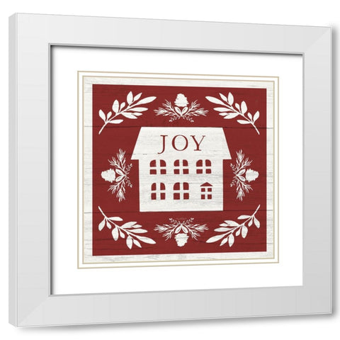 Joy at Home White Modern Wood Framed Art Print with Double Matting by Tyndall, Elizabeth