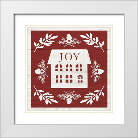 Joy at Home White Modern Wood Framed Art Print with Double Matting by Tyndall, Elizabeth