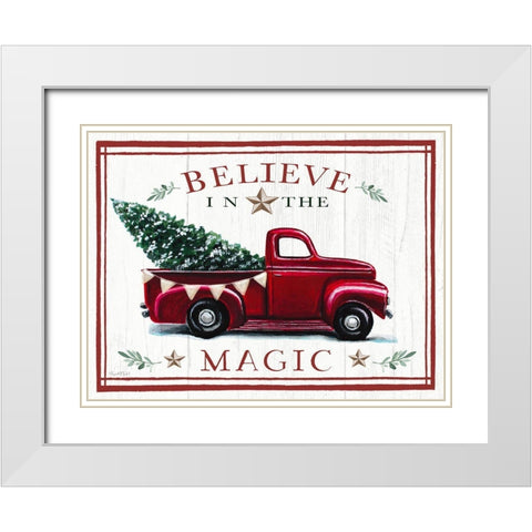 Believe in the Magic White Modern Wood Framed Art Print with Double Matting by Tyndall, Elizabeth
