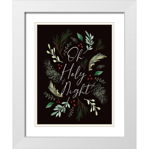 Oh Holy Night White Modern Wood Framed Art Print with Double Matting by Tyndall, Elizabeth
