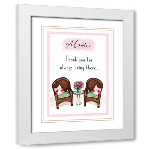 Thanks-Mom White Modern Wood Framed Art Print with Double Matting by Tyndall, Elizabeth