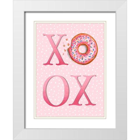 XoXo White Modern Wood Framed Art Print with Double Matting by Tyndall, Elizabeth