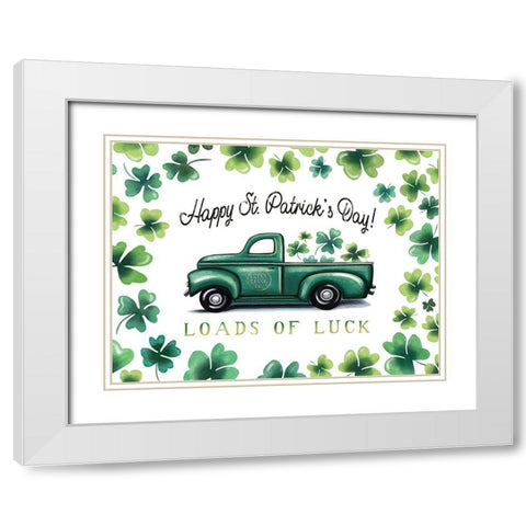 Lucky Truck White Modern Wood Framed Art Print with Double Matting by Tyndall, Elizabeth