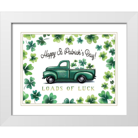 Lucky Truck White Modern Wood Framed Art Print with Double Matting by Tyndall, Elizabeth