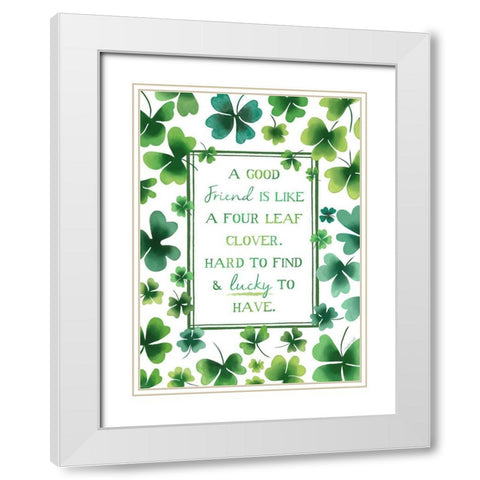 Lucky White Modern Wood Framed Art Print with Double Matting by Tyndall, Elizabeth