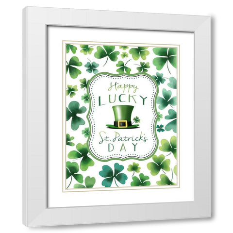 Lucky Hat White Modern Wood Framed Art Print with Double Matting by Tyndall, Elizabeth