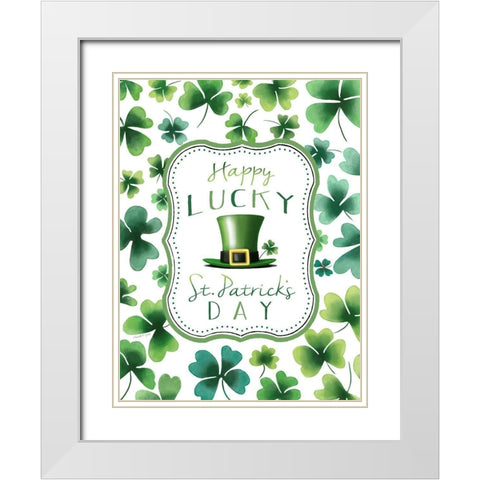 Lucky Hat White Modern Wood Framed Art Print with Double Matting by Tyndall, Elizabeth