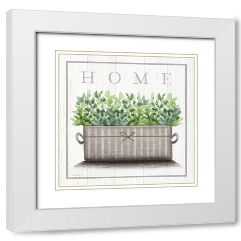 Home White Modern Wood Framed Art Print with Double Matting by Tyndall, Elizabeth