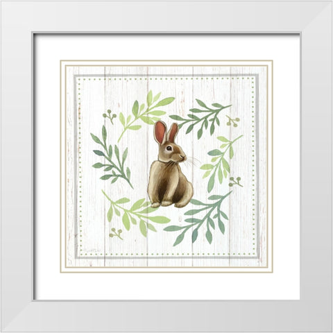 Bunny II White Modern Wood Framed Art Print with Double Matting by Tyndall, Elizabeth