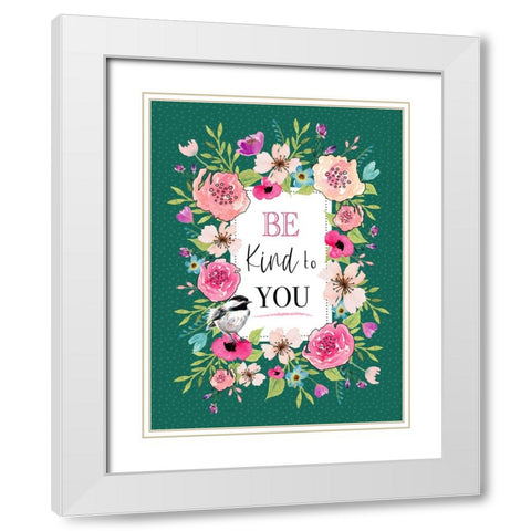 Kind to You White Modern Wood Framed Art Print with Double Matting by Tyndall, Elizabeth