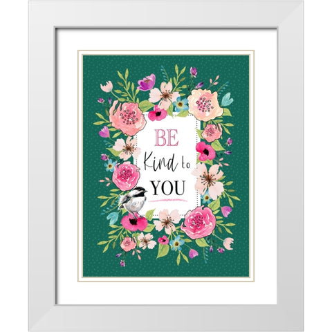 Kind to You White Modern Wood Framed Art Print with Double Matting by Tyndall, Elizabeth