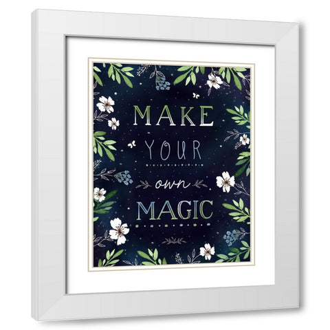 Make Magic White Modern Wood Framed Art Print with Double Matting by Tyndall, Elizabeth