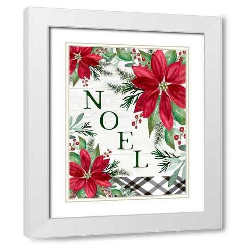 Noel White Modern Wood Framed Art Print with Double Matting by Tyndall, Elizabeth