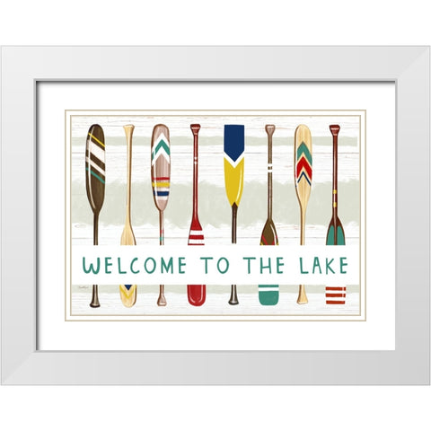Welcome to the Lake White Modern Wood Framed Art Print with Double Matting by Tyndall, Elizabeth