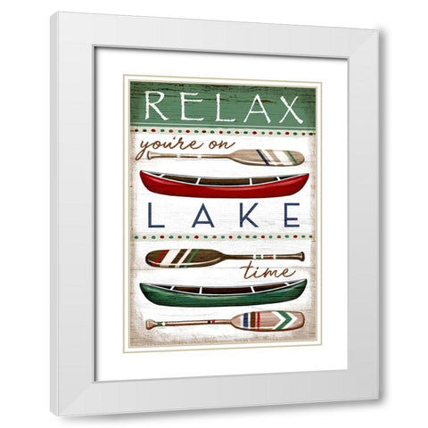 Lake Time White Modern Wood Framed Art Print with Double Matting by Tyndall, Elizabeth